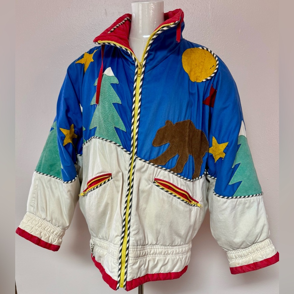 Neiman Marcus Blue and White Ski Jacket